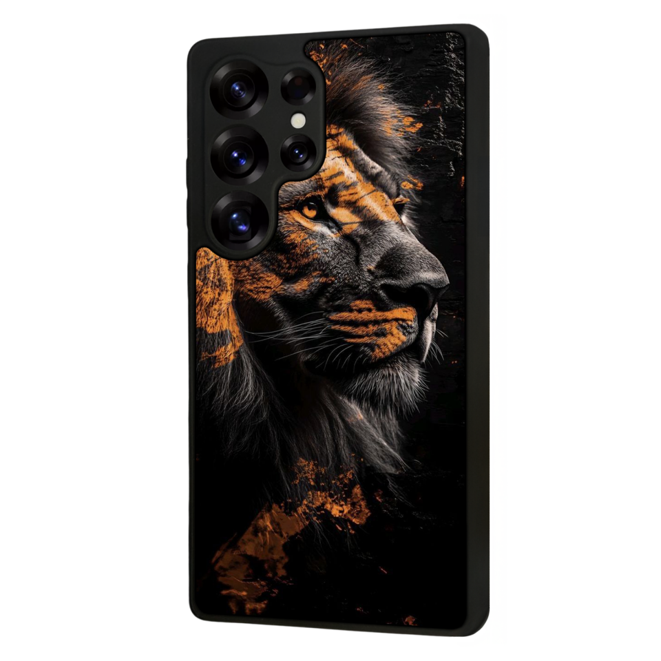 Samsung Galaxy S25 Ultra Uyumlu Aslan Tasarımlı Glossy Premium Kılıf