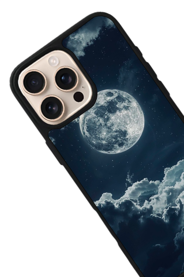 iPhone 14 Pro Uyumlu Ay Tasarımlı Glossy Premium Kılıf