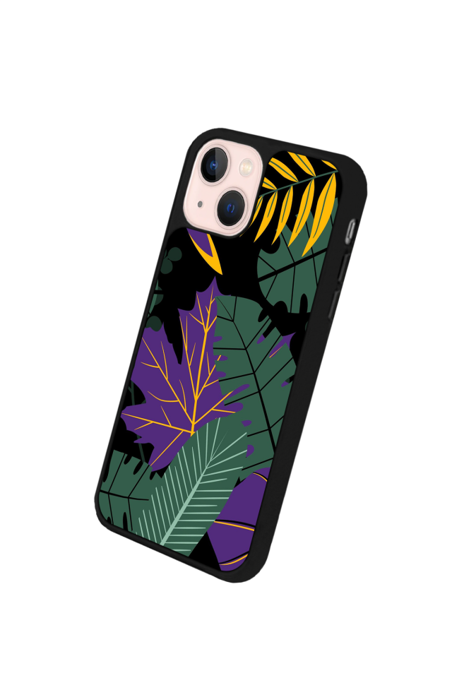 iPhone 15 Plus Uyumlu Botanik Tasarımlı Glossy Premium Kılıf