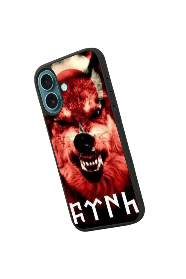 iPhone 16 Uyumlu Bozkurt Tasarımlı Glossy Premium Kılıf