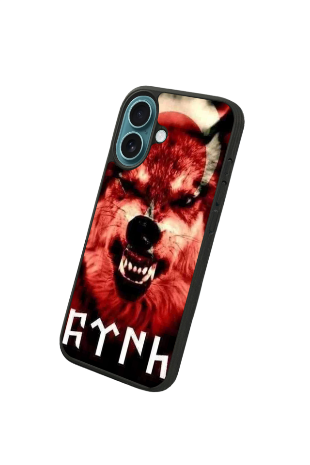 iPhone 16 Uyumlu Bozkurt Tasarımlı Glossy Premium Kılıf