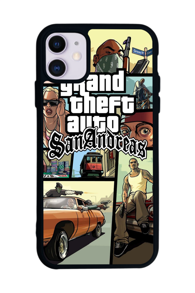 iPhone 11 Uyumlu GTA Tasarımlı Glossy Premium Kılıf