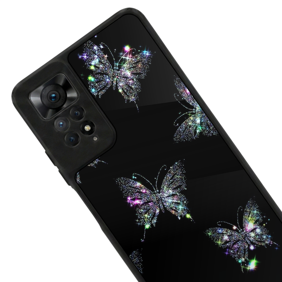 Xiaomi Redmi Note 11 Pro Uyumlu Kelebek Tasarımlı Glossy Premium Kılıf