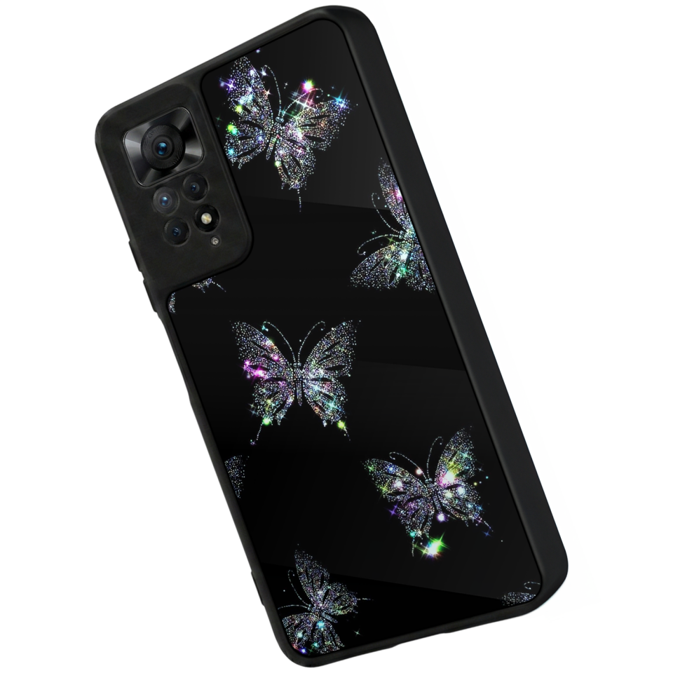 Xiaomi Redmi Note 11 Pro Uyumlu Kelebek Tasarımlı Glossy Premium Kılıf