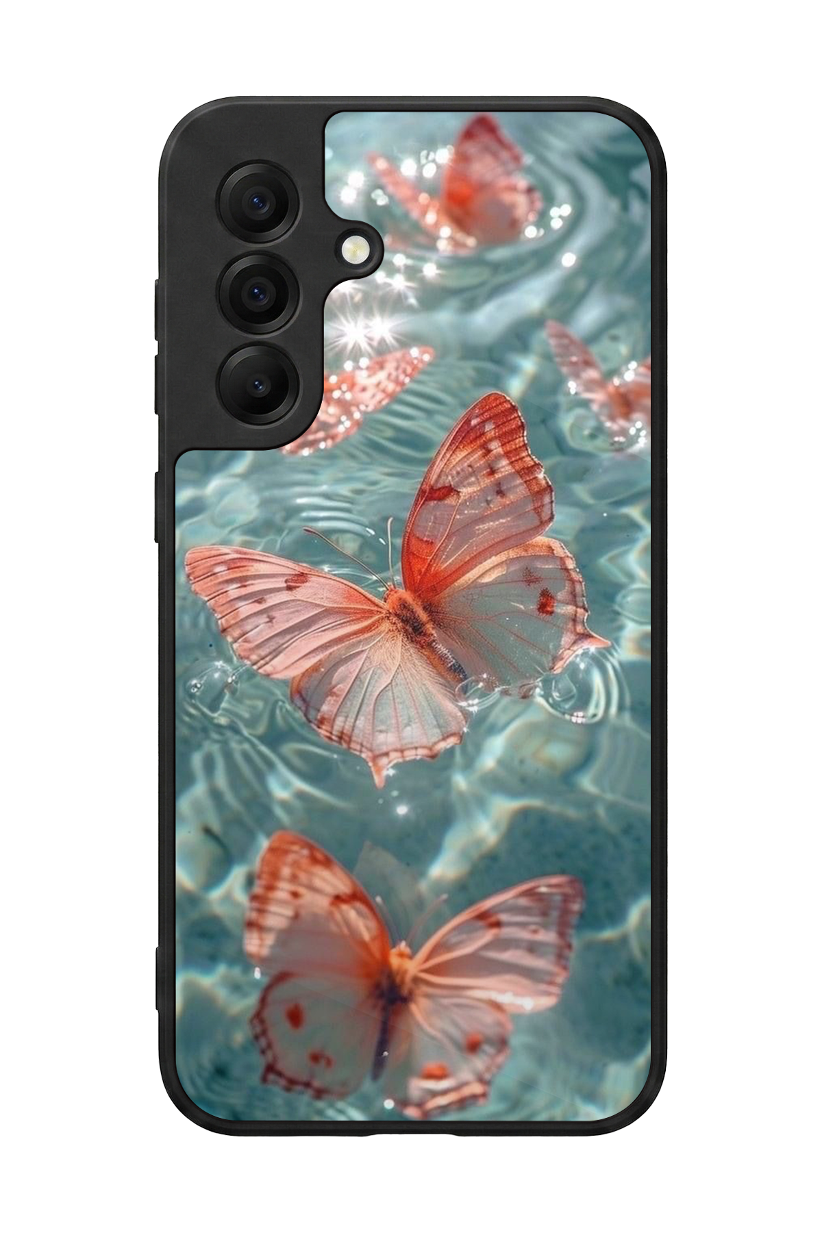 Samsung Galaxy A17 Uyumlu Kelebek Tasarımlı Glossy Premium Kılıf