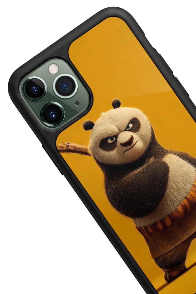 iPhone 11 Pro Max Uyumlu Kung Fu Panda Tasarımlı Glossy Premium Kılıf