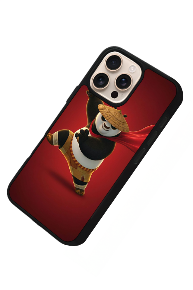 iPhone 14 Pro Uyumlu Kung Fu Panda Tasarımlı Glossy Premium Kılıf