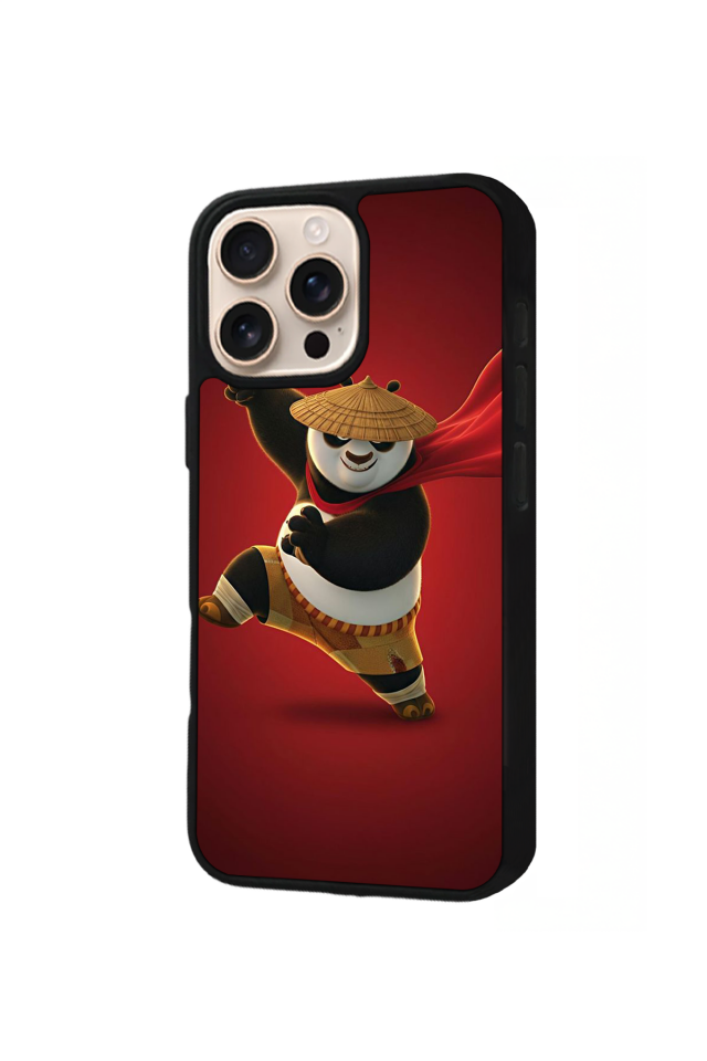 iPhone 14 Pro Uyumlu Kung Fu Panda Tasarımlı Glossy Premium Kılıf