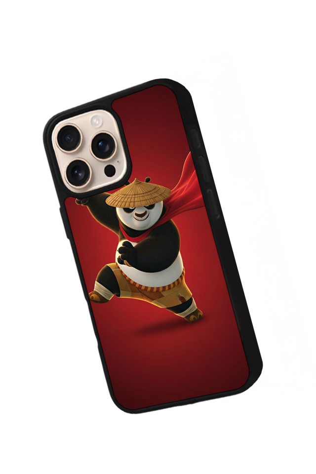 iPhone 14 Pro Uyumlu Kung Fu Panda Tasarımlı Glossy Premium Kılıf