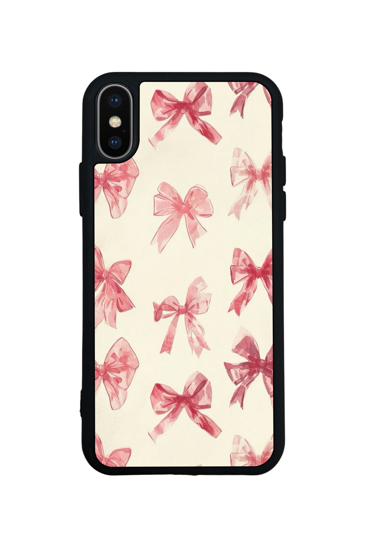 iPhone XS Max Uyumlu Kurdele Tasarımlı Glossy Premium Kılıf