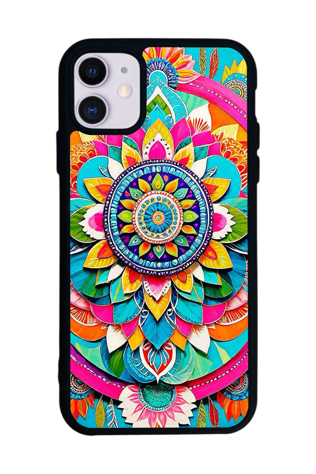 iPhone 11 Uyumlu Mandala Tasarımlı Glossy Premium Kılıf