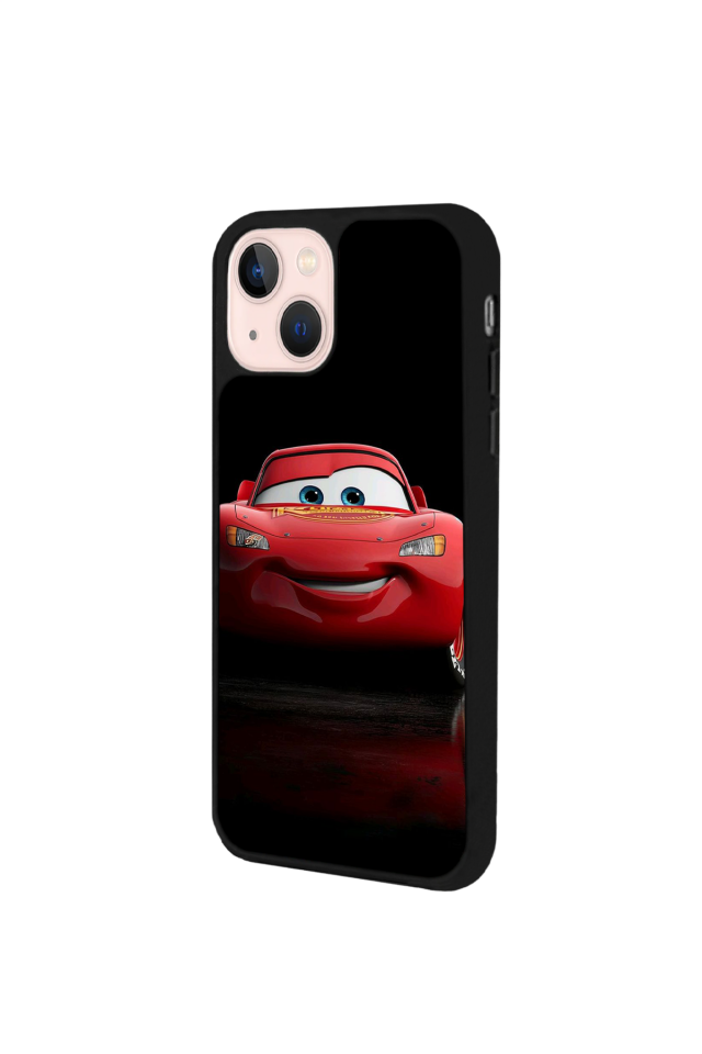 iPhone 15 Uyumlu Şimsek McQueen Tasarımlı Glossy Premium Kılıf