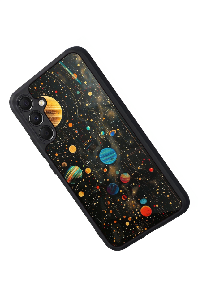 Samsung Galaxy A34 Uyumlu Uzay Tasarımlı Glossy Premium Kılıf