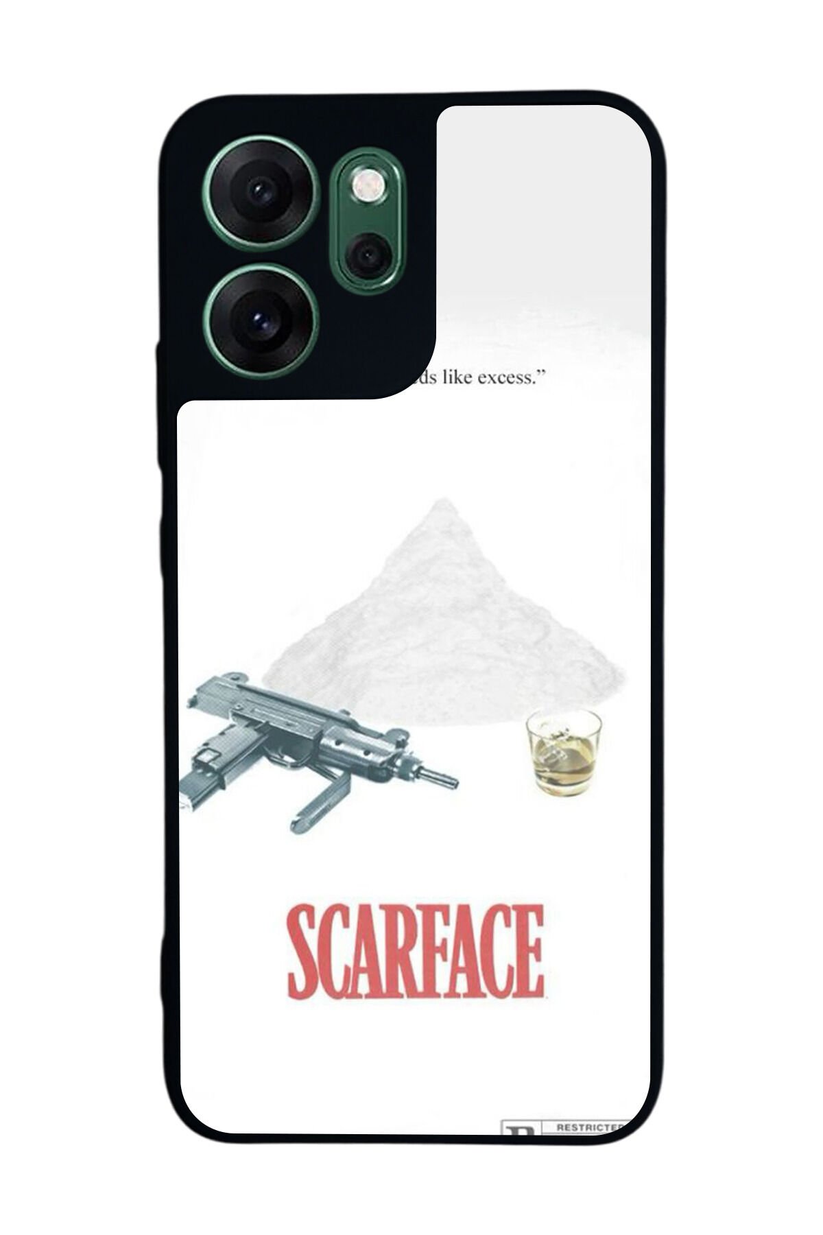 Oppo Reno 14F Uyumlu Scarface Tasarımlı Glossy Premium Kılıf