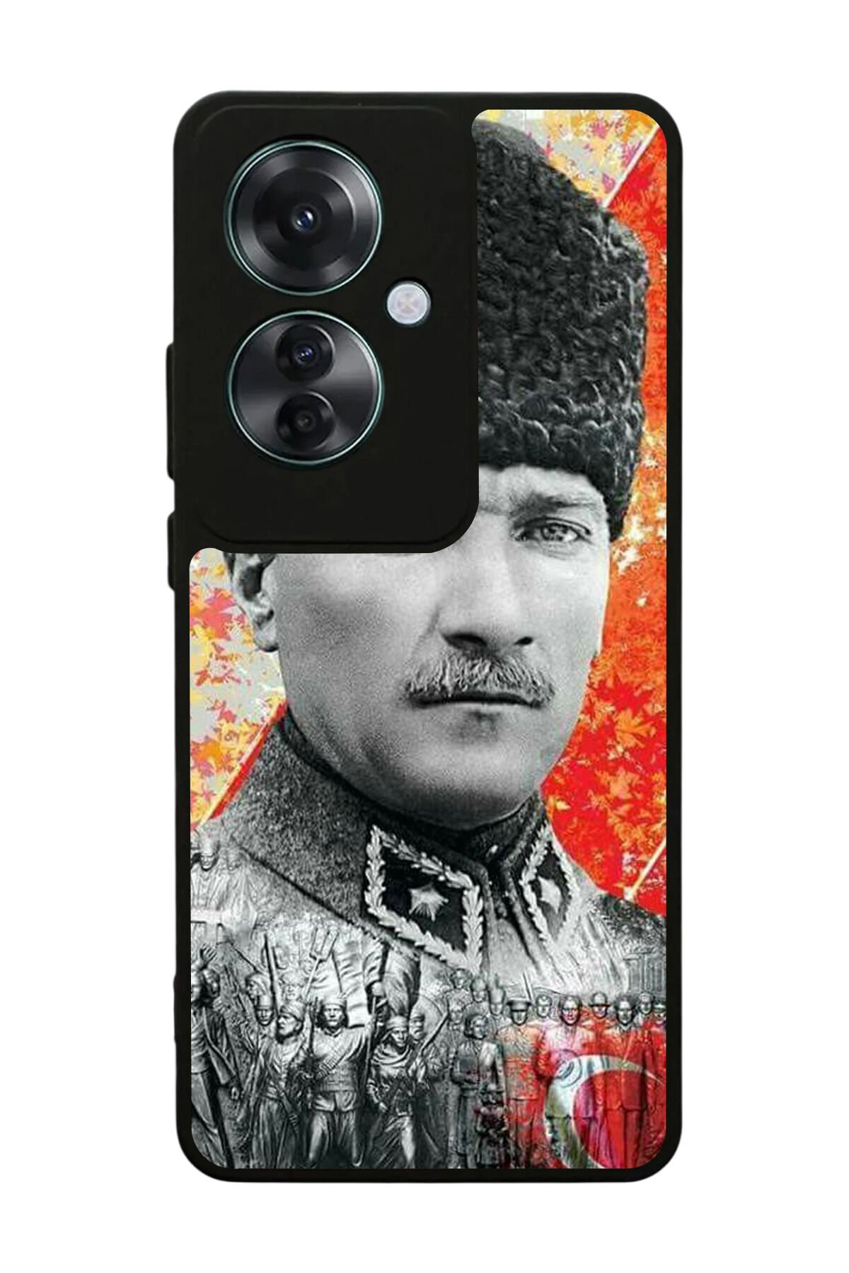 Oppo Reno 11F Uyumlu Mustafa Kemal Ataturk Tasarımlı Glossy Premium Kılıf