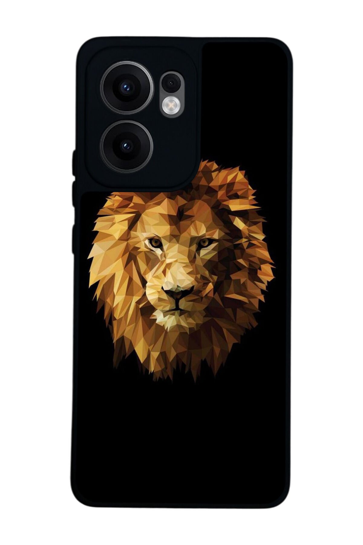 Oppo Reno 13F Uyumlu Aslan Tasarımlı Glossy Premium Kılıf