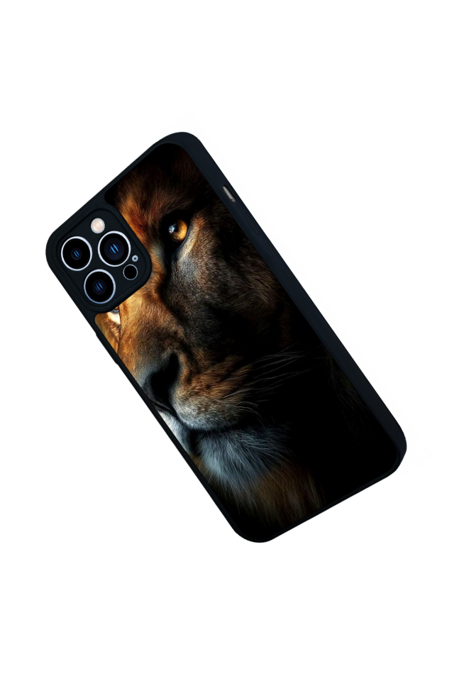 iPhone 12 Pro Max Uyumlu Aslan Tasarımlı Glossy Premium Kılıf