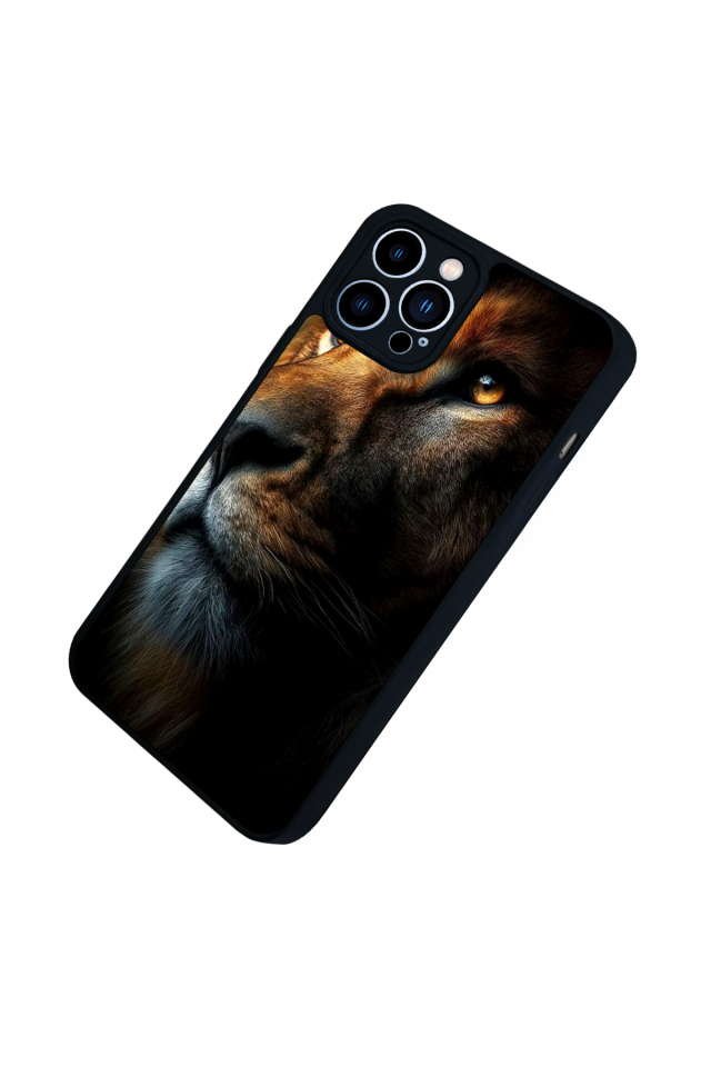 iPhone 12 Pro Max Uyumlu Aslan Tasarımlı Glossy Premium Kılıf