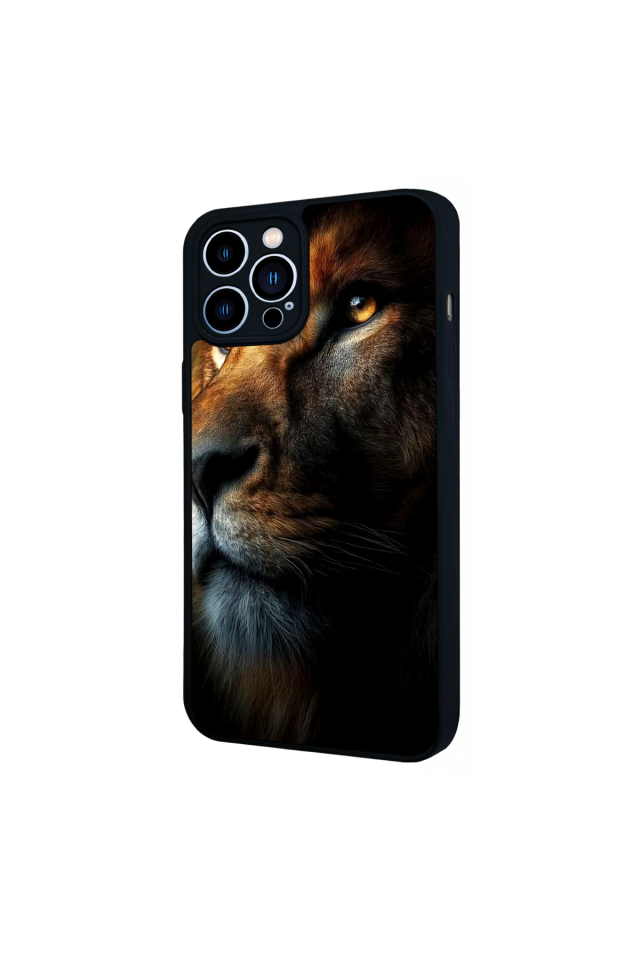 iPhone 12 Pro Max Uyumlu Aslan Tasarımlı Glossy Premium Kılıf