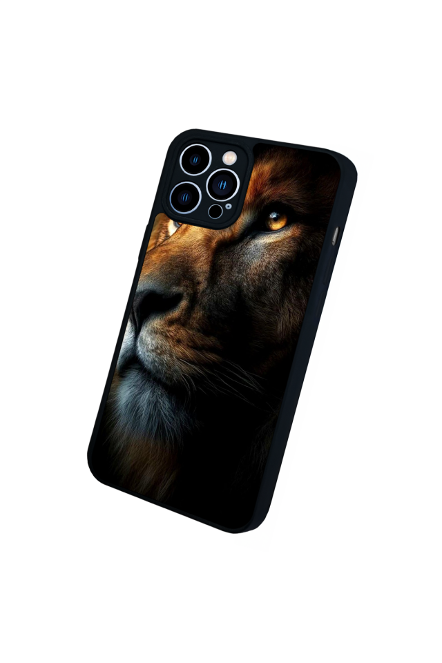 iPhone 12 Pro Max Uyumlu Aslan Tasarımlı Glossy Premium Kılıf