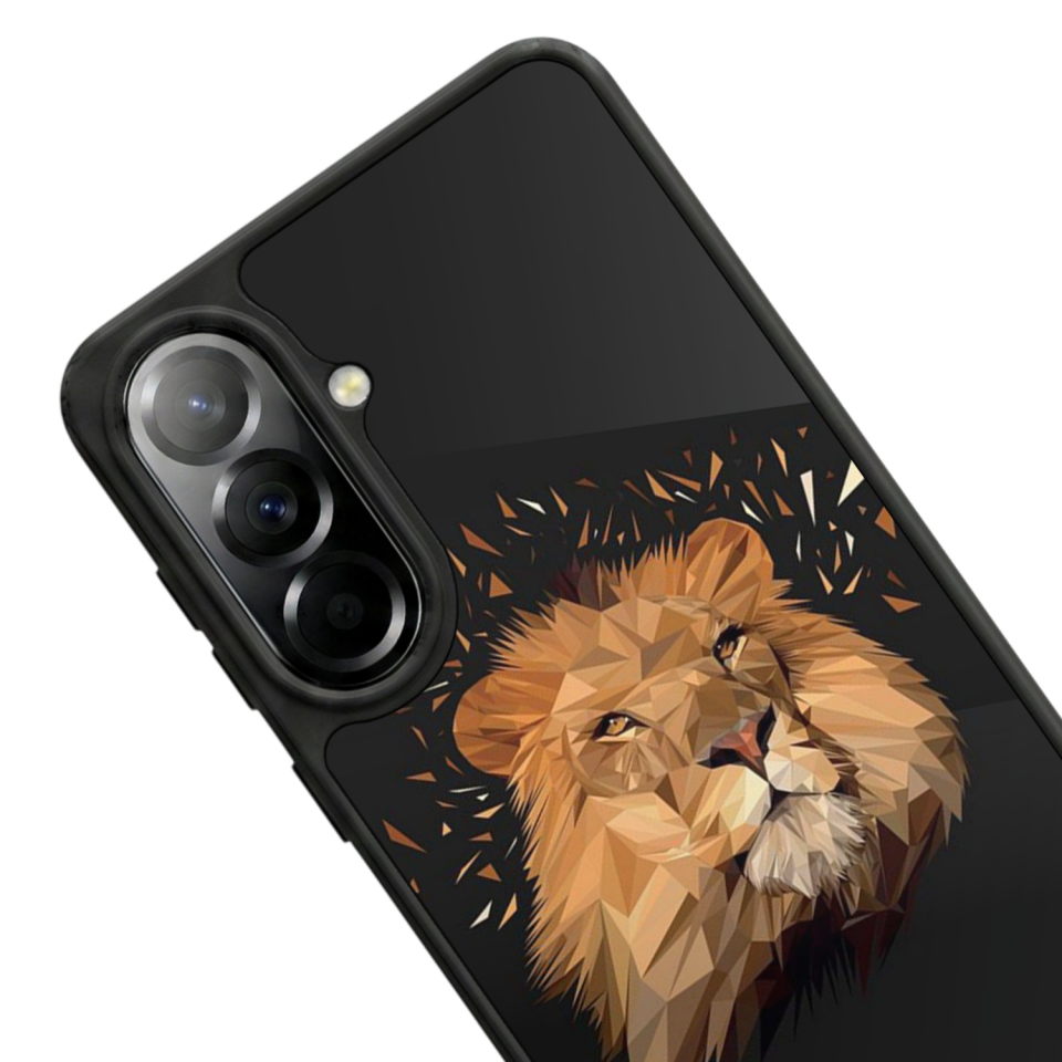 Samsung Galaxy A57 Uyumlu Aslan Tasarımlı Glossy Premium Kılıf