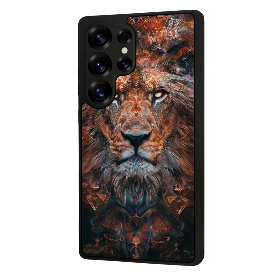 Samsung Galaxy S25 Ultra Uyumlu Aslan Tasarımlı Glossy Premium Kılıf