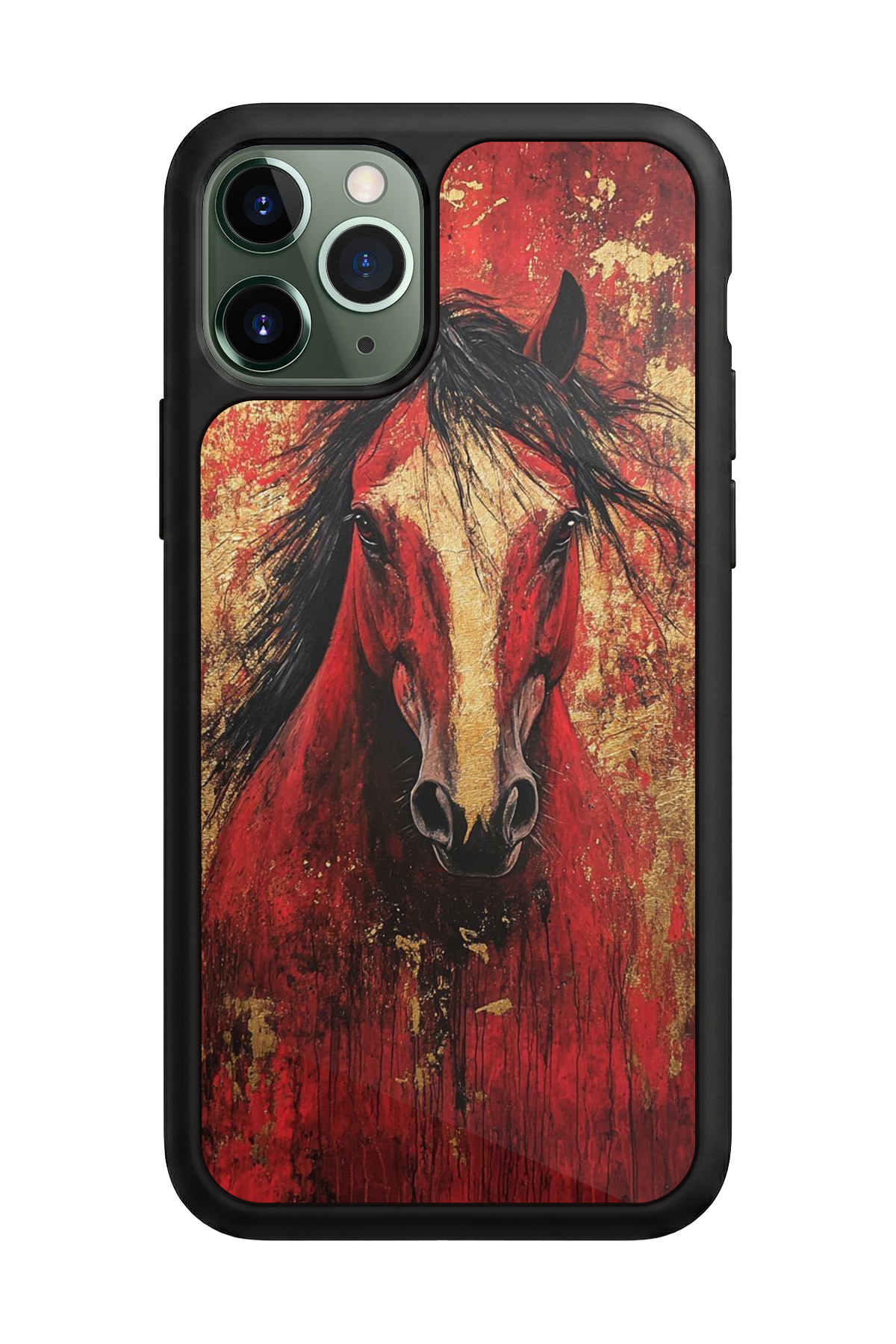 iPhone 11 Pro Uyumlu At Horse Tasarımlı Glossy Premium Kılıf