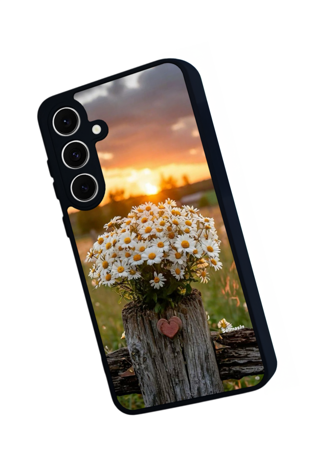 Samsung Galaxy S24 FE Uyumlu Cicek Tasarımlı Glossy Premium Kılıf