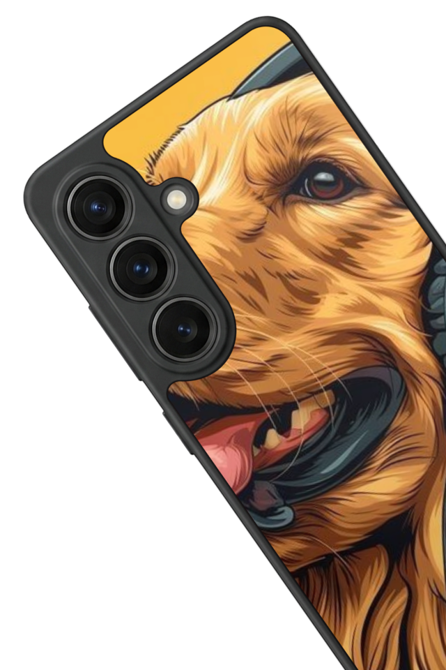 Samsung Galaxy S26 Uyumlu Golden Kopek Tasarımlı Glossy Premium Kılıf