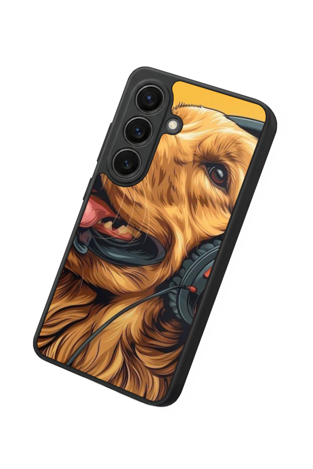 Samsung Galaxy S26 Uyumlu Golden Kopek Tasarımlı Glossy Premium Kılıf