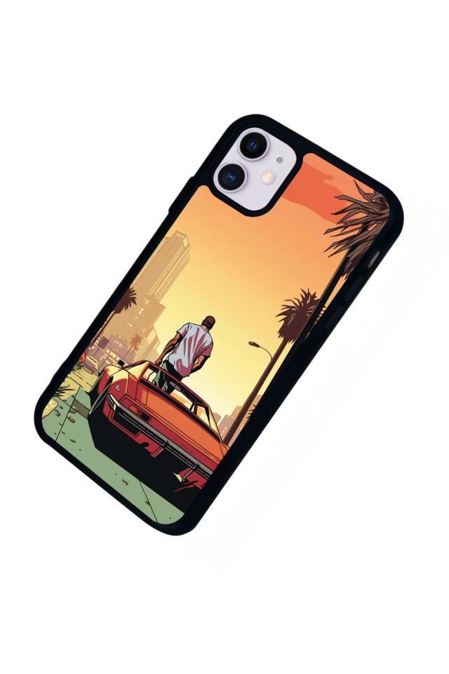 iPhone 11 Uyumlu GTA Tasarımlı Glossy Premium Kılıf