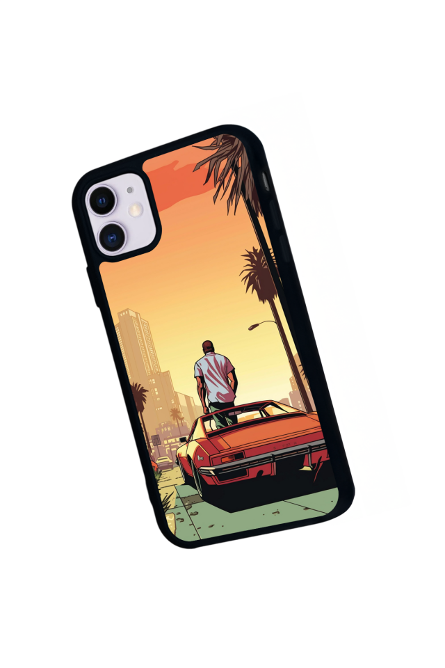 iPhone 11 Uyumlu GTA Tasarımlı Glossy Premium Kılıf