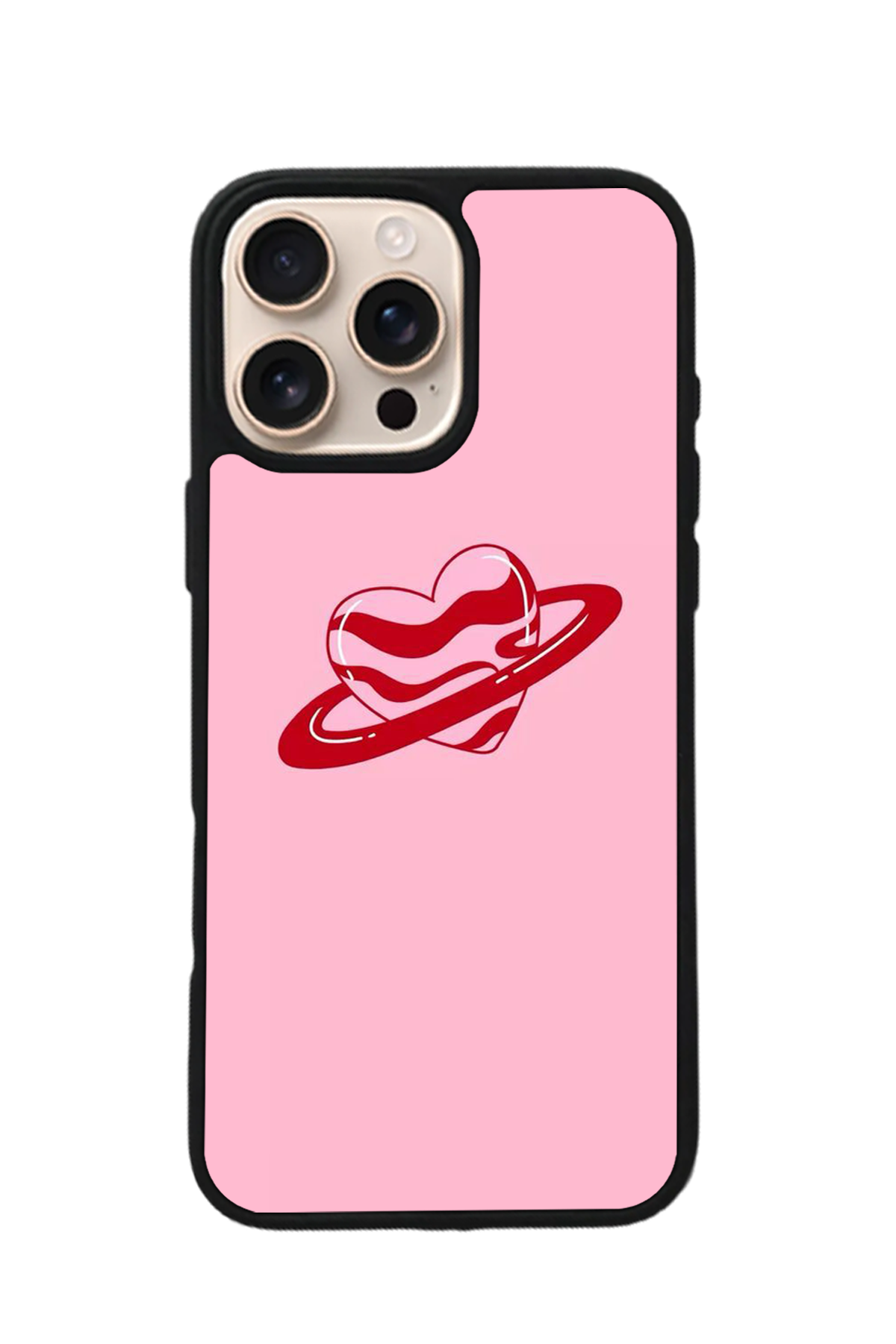 iPhone 15 Pro Max Uyumlu Kalp Love Tasarımlı Glossy Premium Kılıf
