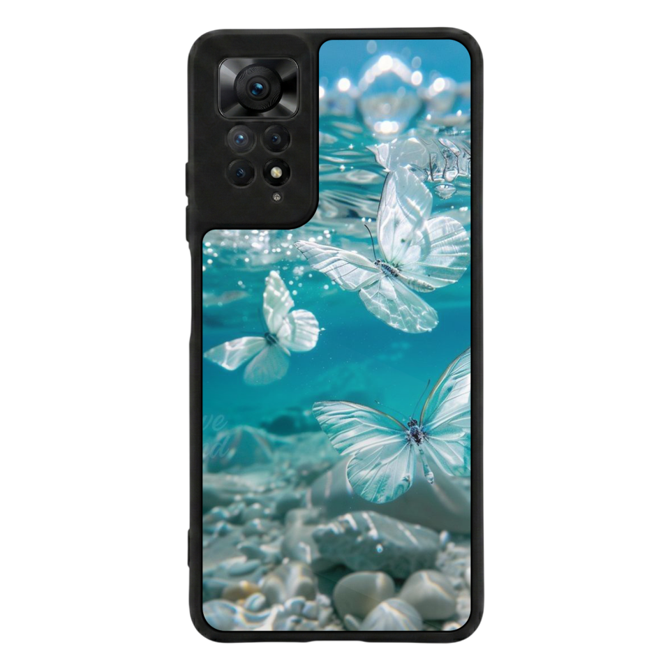 Xiaomi Redmi Note 11 Pro Uyumlu Kelebek Tasarımlı Glossy Premium Kılıf