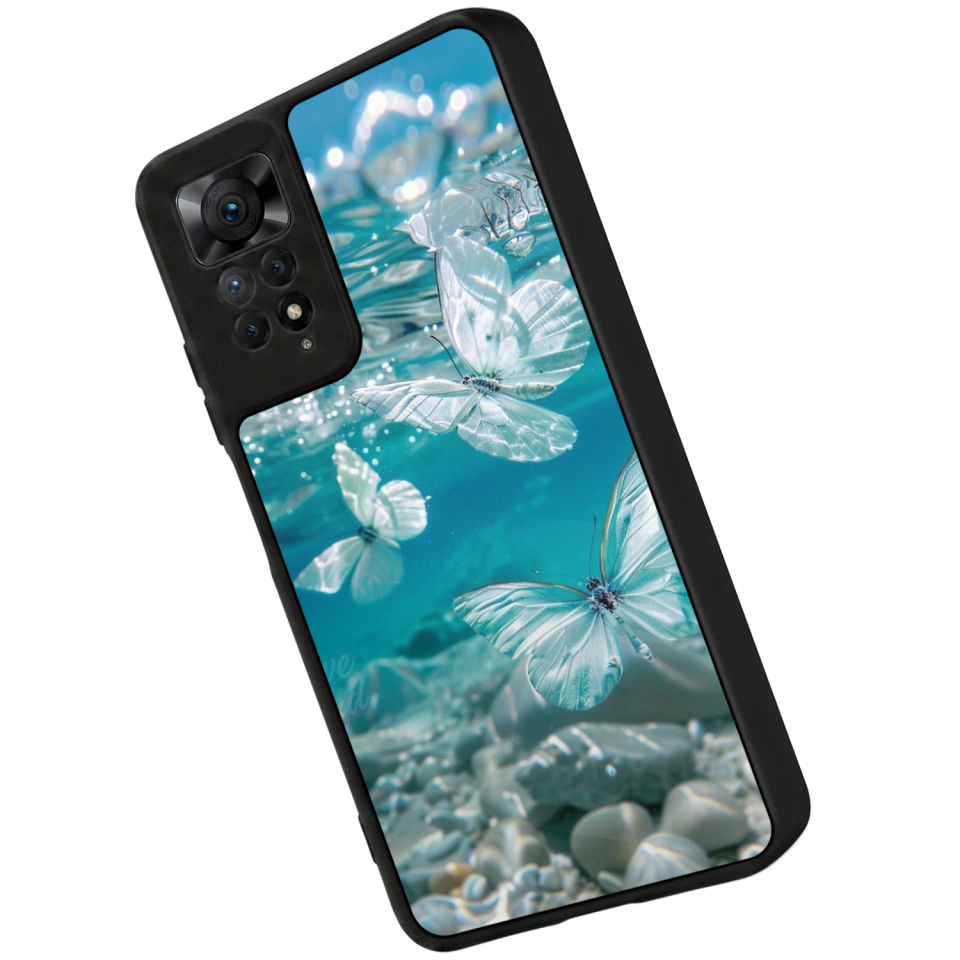 Xiaomi Redmi Note 11 Pro Uyumlu Kelebek Tasarımlı Glossy Premium Kılıf
