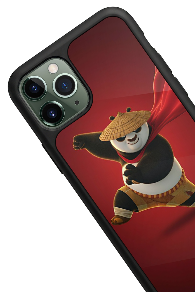 iPhone 11 Pro Max Uyumlu Kung Fu Panda Tasarımlı Glossy Premium Kılıf