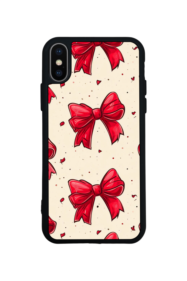 iPhone XS Max Uyumlu Kurdele Tasarımlı Glossy Premium Kılıf