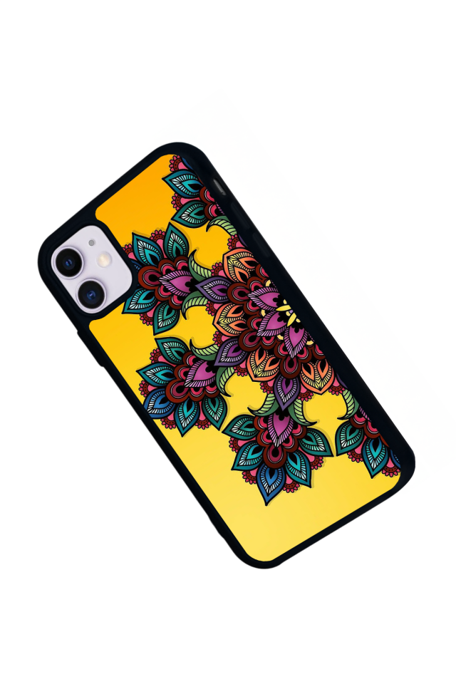 iPhone 11 Uyumlu Mandala Tasarımlı Glossy Premium Kılıf