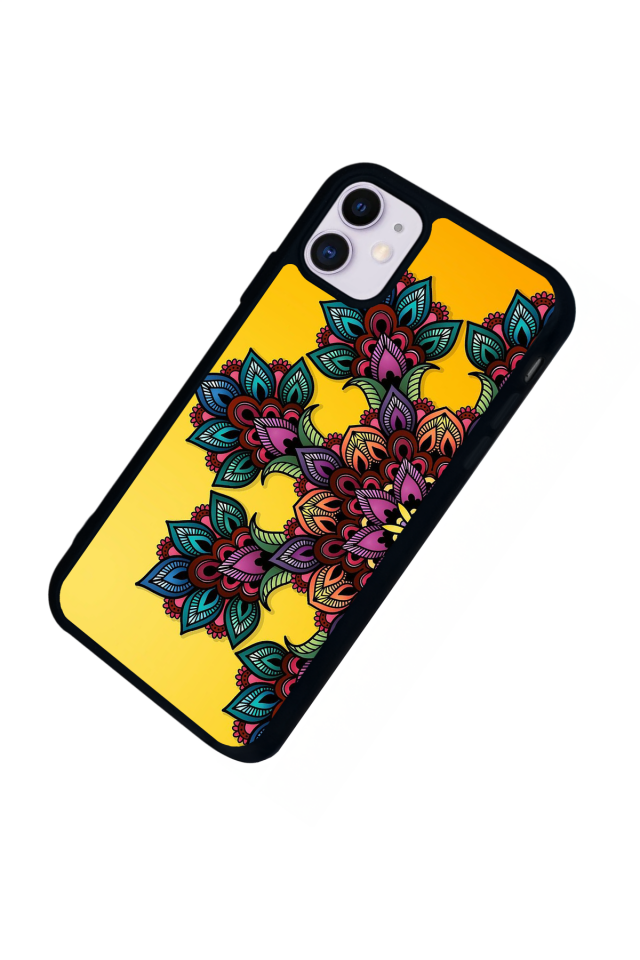 iPhone 11 Uyumlu Mandala Tasarımlı Glossy Premium Kılıf