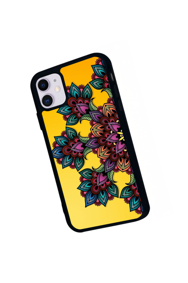 iPhone 11 Uyumlu Mandala Tasarımlı Glossy Premium Kılıf
