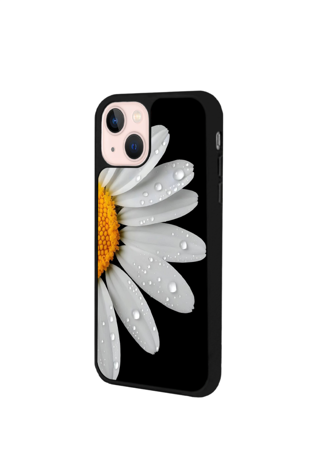 iPhone 15 Plus Uyumlu Papatya Tasarımlı Glossy Premium Kılıf