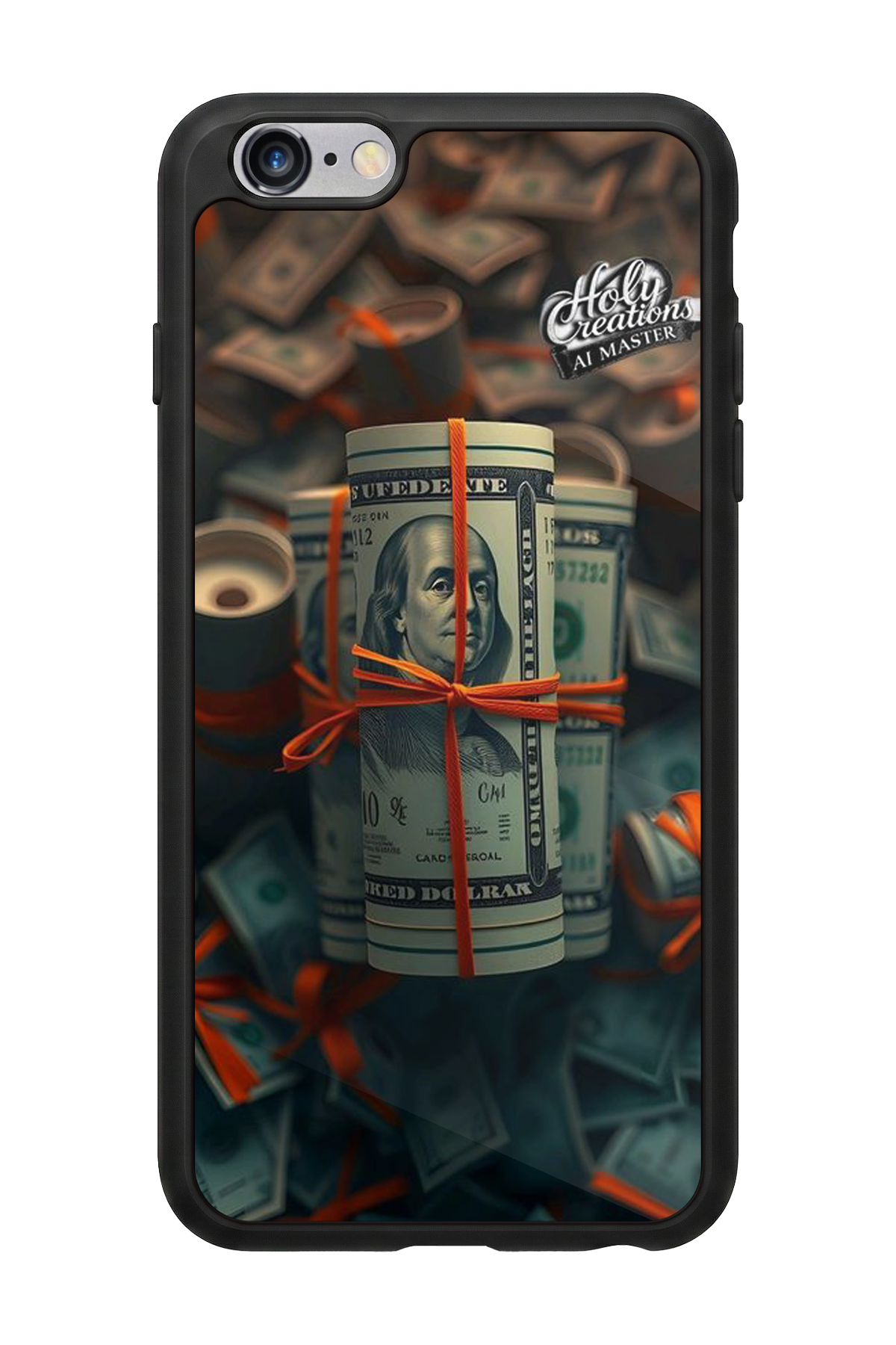iPhone 6 Plus Uyumlu Para Tasarımlı Glossy Premium Kılıf