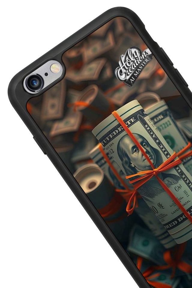 iPhone 6 Plus Uyumlu Para Tasarımlı Glossy Premium Kılıf