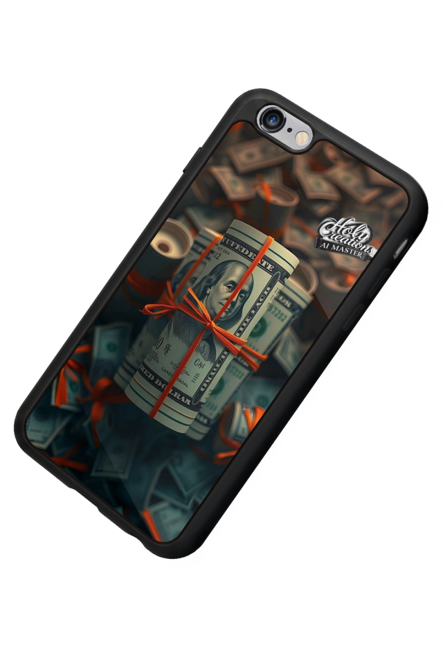 iPhone 6 Plus Uyumlu Para Tasarımlı Glossy Premium Kılıf