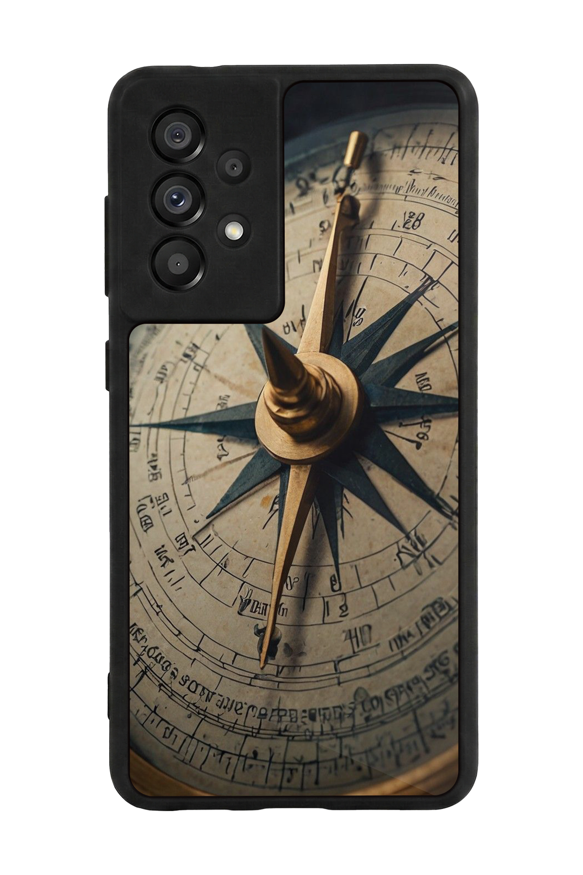 Samsung Galaxy A73 Uyumlu Pusula Tasarımlı Glossy Premium Kılıf