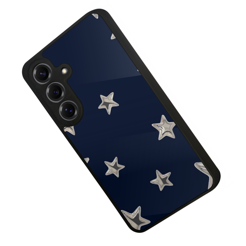 Samsung Galaxy S25 Uyumlu Retro Yildizlar Tasarımlı Glossy Premium Kılıf