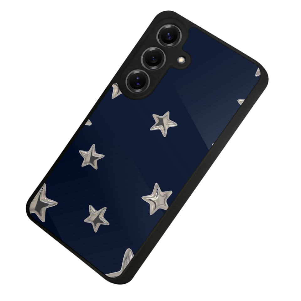 Samsung Galaxy S25 Uyumlu Retro Yildizlar Tasarımlı Glossy Premium Kılıf