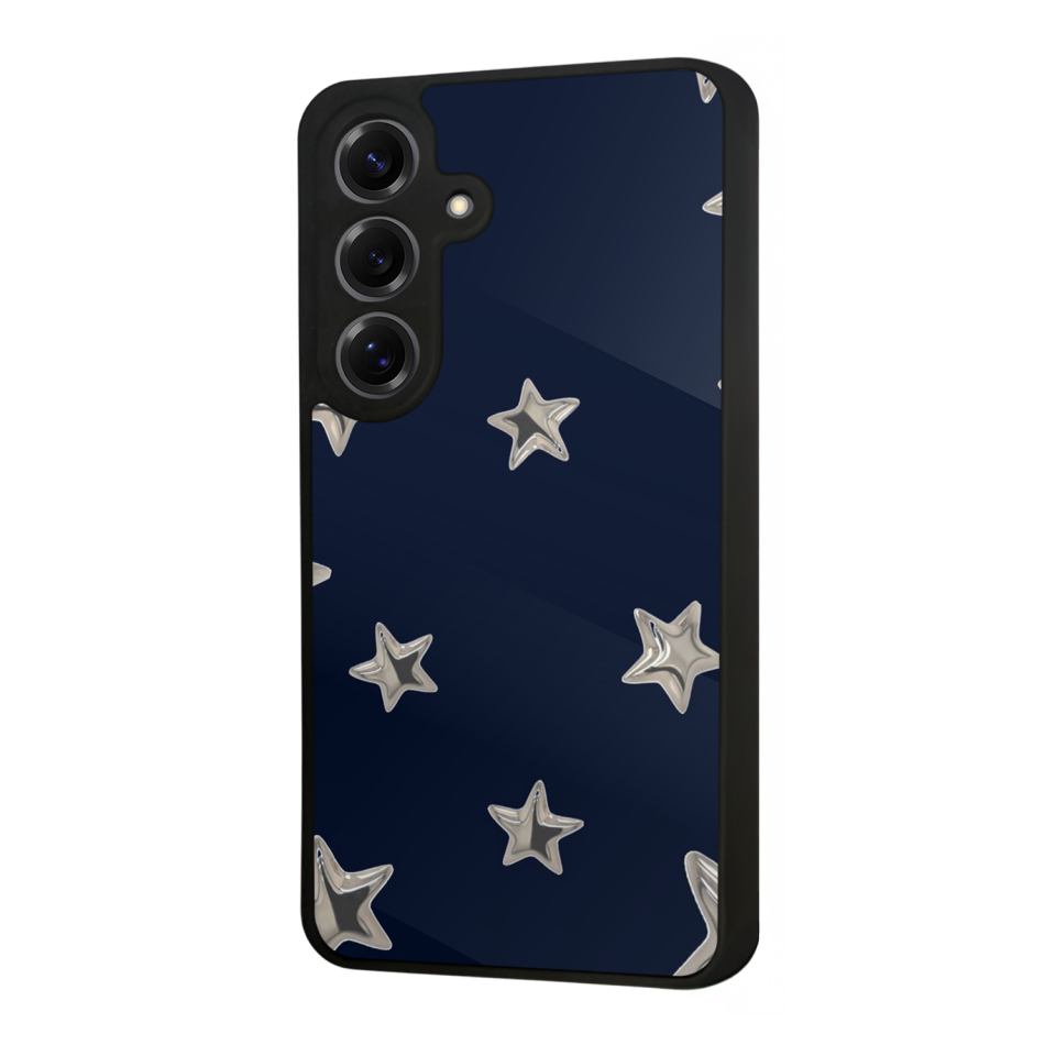 Samsung Galaxy S25 Uyumlu Retro Yildizlar Tasarımlı Glossy Premium Kılıf