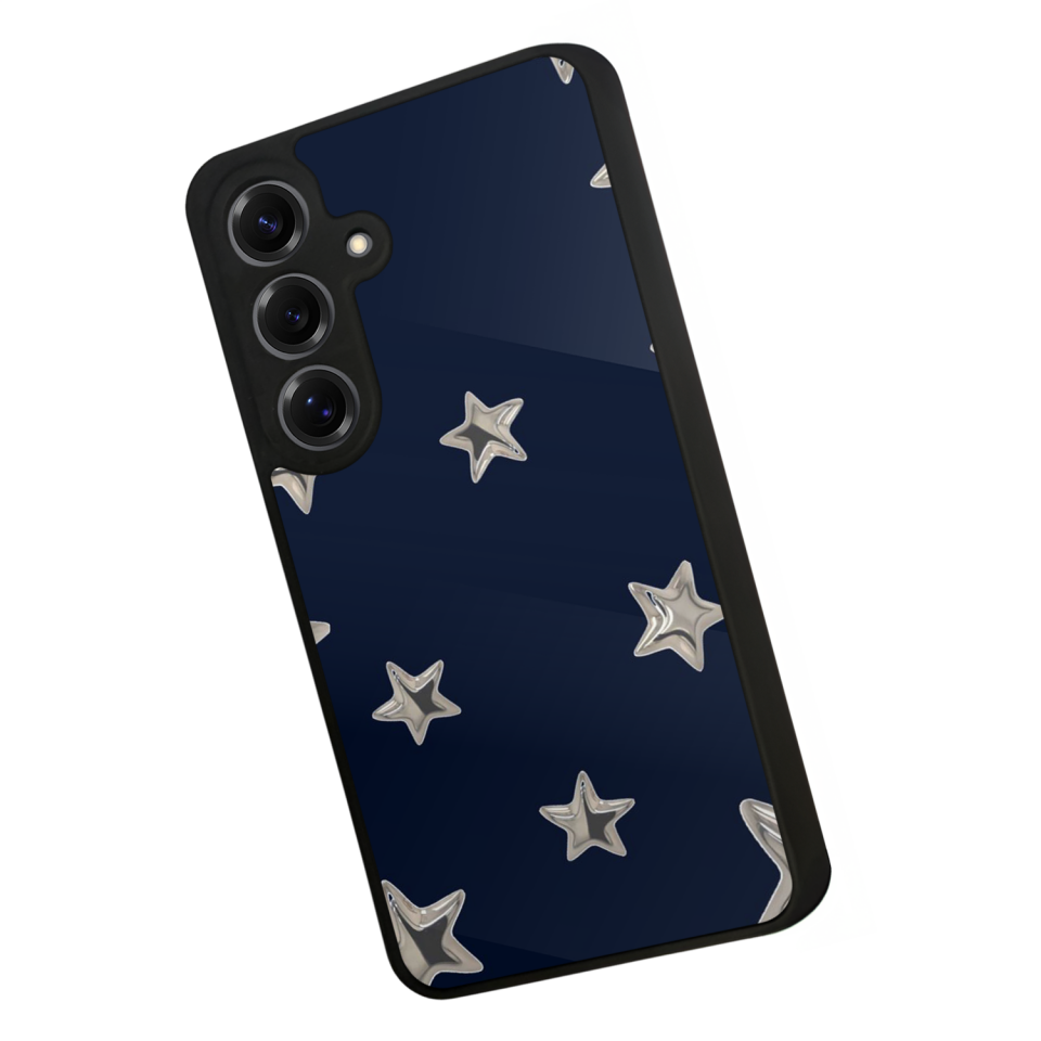 Samsung Galaxy S25 Uyumlu Retro Yildizlar Tasarımlı Glossy Premium Kılıf