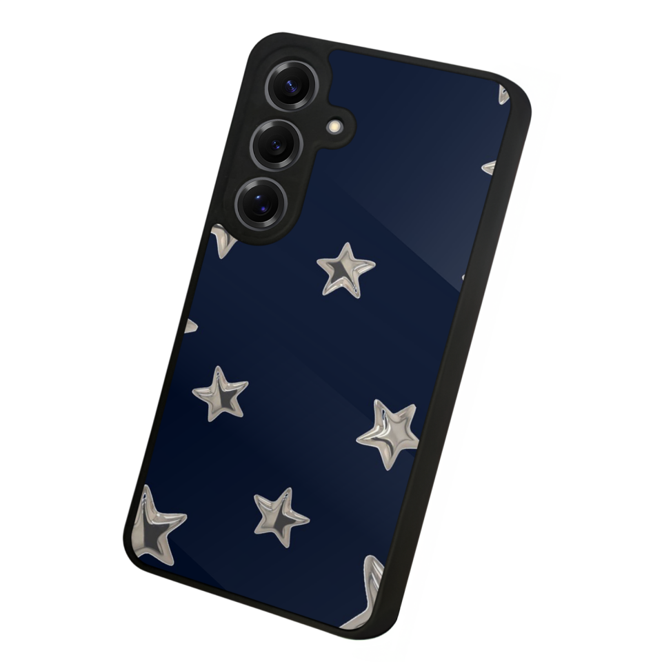 Samsung Galaxy S25 Uyumlu Retro Yildizlar Tasarımlı Glossy Premium Kılıf